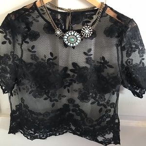 Urban Outfitters Tops - Sheer Lace Top Urban Outfitters Tops - Sheer Lace Top